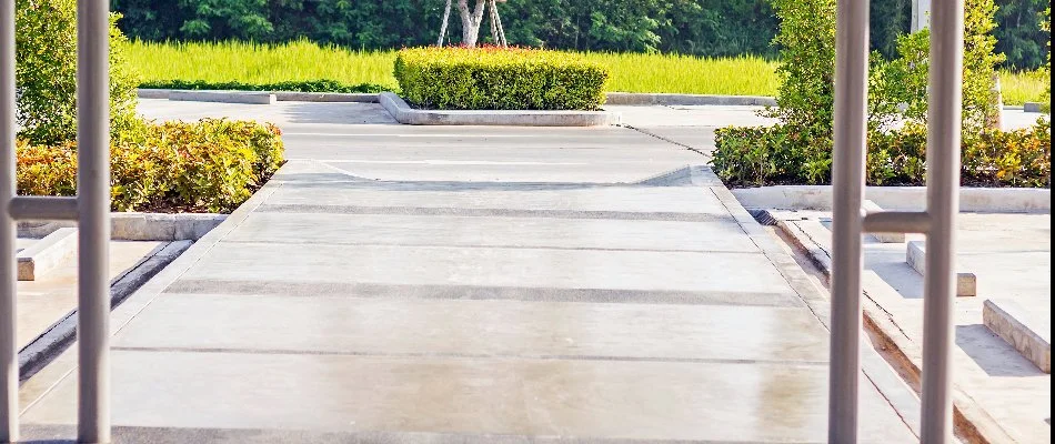 Large walkway on a commercial property in Pennsylvania.