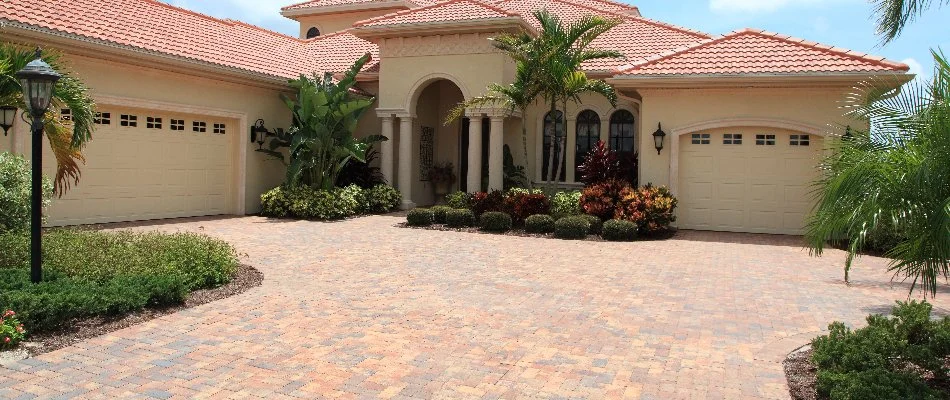 Large driveway on a residential property in Lititz, PA.