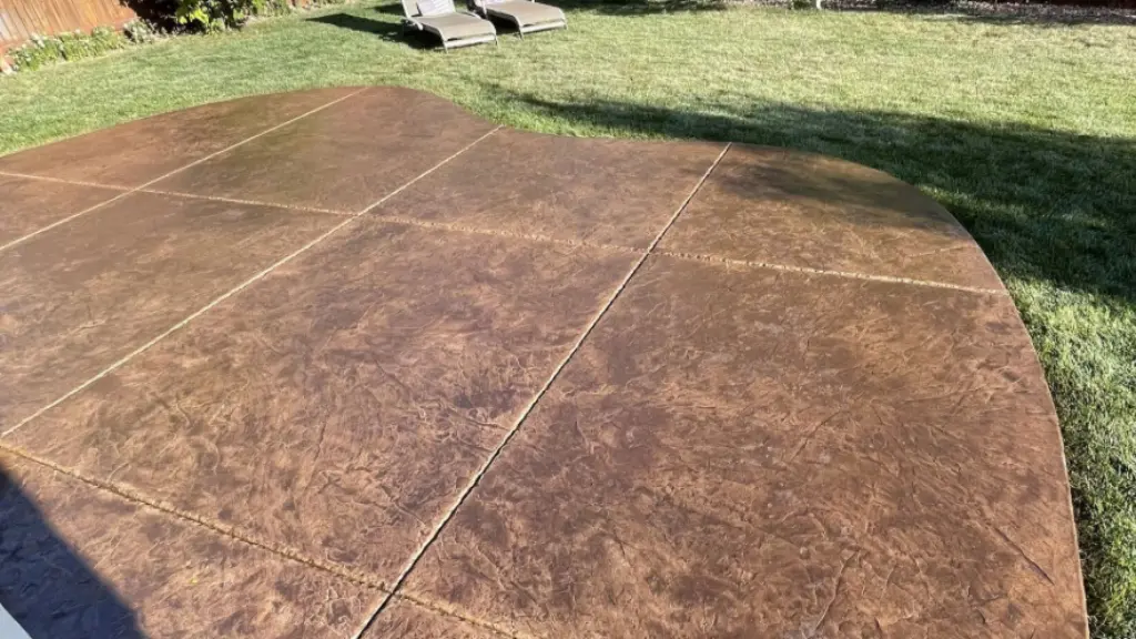 Stained concrete patio in Lititz, PA.